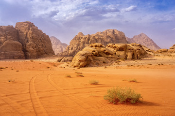 Landscape in Wadi Ruma desert, Jordan