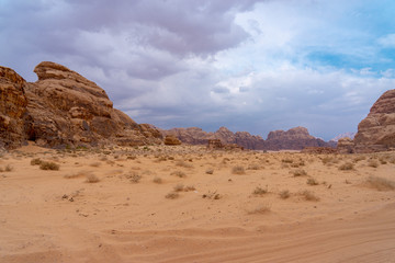 Landscape in Wadi Ruma desert, Jordan