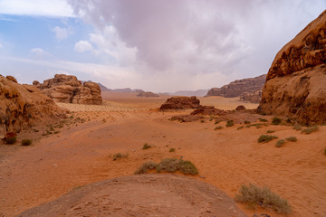 Landscape in Wadi Ruma desert, Jordan