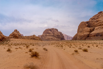 Landscape in Wadi Ruma desert, Jordan