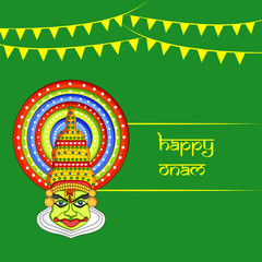 Illustration of Indian festival Onam background