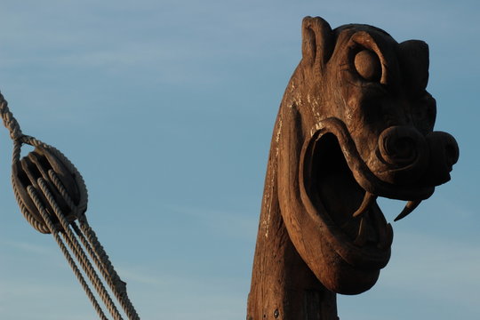 Le Drakkar "Dreknor" &agrave; Carentan.