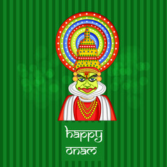 Illustration of Indian festival Onam background