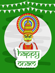 Illustration of Indian festival Onam background