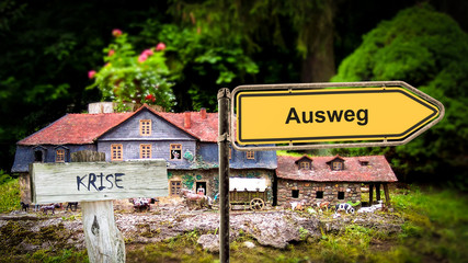 Obraz premium Schild 371 - Ausweg