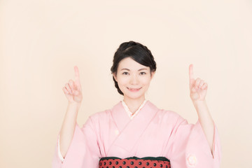 着物を着た女性