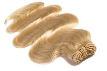 Body wave wavy bleached golden blonde human hair weaves extensions bundles