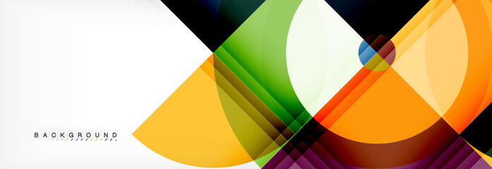 Vector circular geometric abstract background