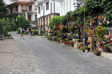Beautiful Street of Ohrid Old Town