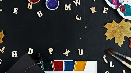 Obraz premium Back to school colorful background.