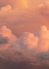 Beautiful clouds in the sky at sunset
