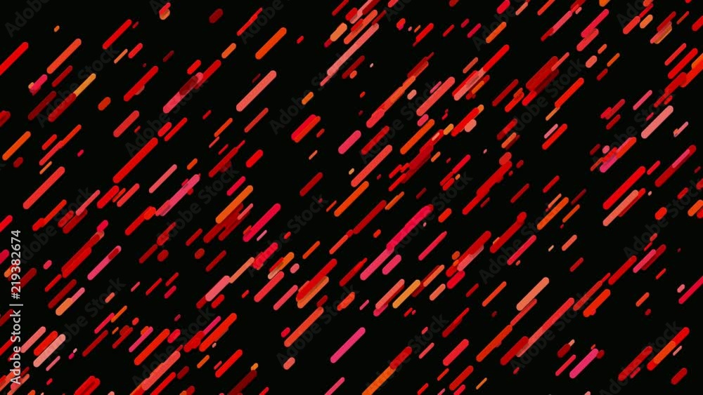 Poster moving diagonal stripes abstract background - seamless loop motion graphic design in red tones