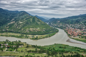 The joint of Aragvi and Kura