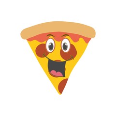 Pizza slice sign, Pizza slice cartoon mascot