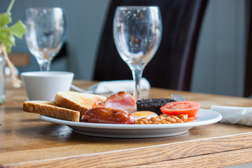 Typical English breakfast, fry up.