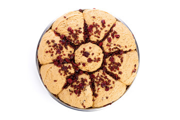 Turkish delight isolated on white.