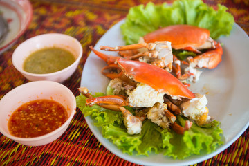 Boiled crab fresh