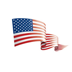 Obraz premium USA flag, vector illustration on a white background