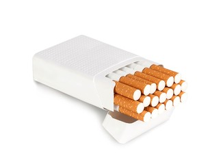 Open pack of cigarettes