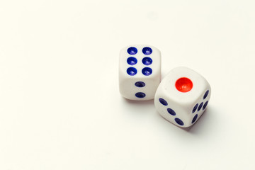 dice isolated on white background