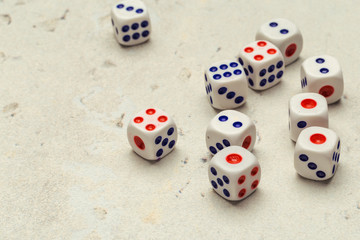 risk concept - playing dice