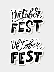 Oktoberfest lettering Calligraphy Brush Text Holiday Vector Gold
