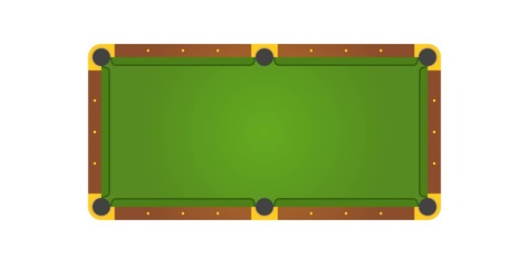 Snooker or billiard table, flat design vector