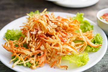 Papaya salad Thailand food.