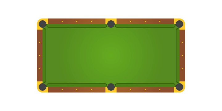Snooker or billiard table, flat design vector