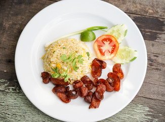 Fried Rice and Chinese Sausage, Thai food
