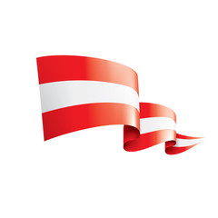 Austria flag, vector illustration on a white background