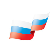 Russia flag, vector illustration on a white background