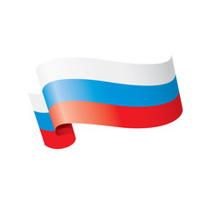 Russia flag, vector illustration on a white background