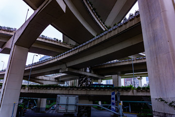 Autobahnen in Shanghai auf Br&uuml;cken