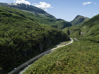 Fototapeta na wymiar Roads in south Norway