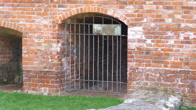 Prison gate in 4k slow motion