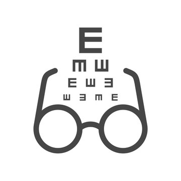 recommend clip art: Eye test chart icon
