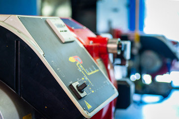 Modern boiler room equipment - high power boiler burner. Boiler room. Water heating. Power supply. Water supply