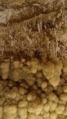 scenery from the inside of a cave