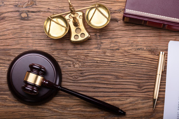 Overhead View Of Judge Desk