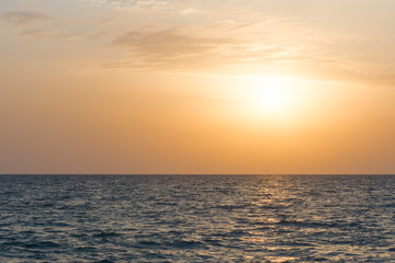sunset over sea