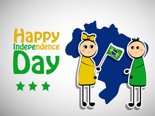Illustration of brazil Independence Day background
