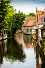 Fototapeta na wymiar Canal in Bruges, Belgium