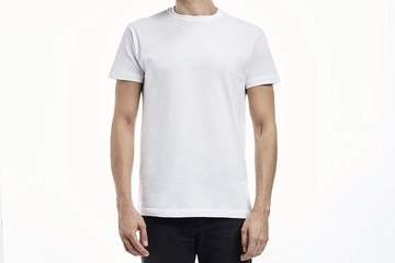 Man tshirt mockup white background