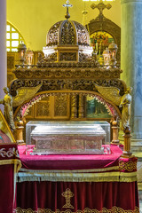 Thessaloniki, Greece - August 16, 2018: The Sacred Reliquary of the Wonderworking and...