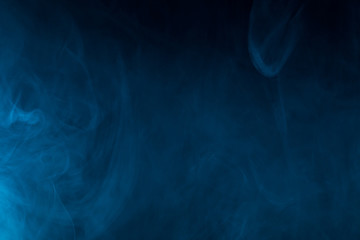 Colorful smoke close-up on a black background