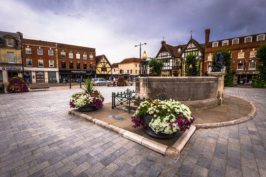 Salisbury - August 07, 2018: Old historic center of Salisbury, England