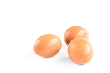 Eggs isolated on whitre background.