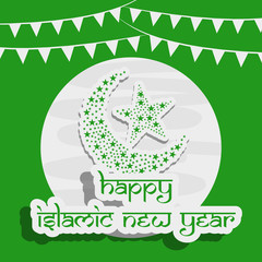Illustration of Islamic New Year background