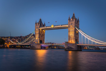 London - August 05, 2018: The Tower Bridge landmark in central London, England